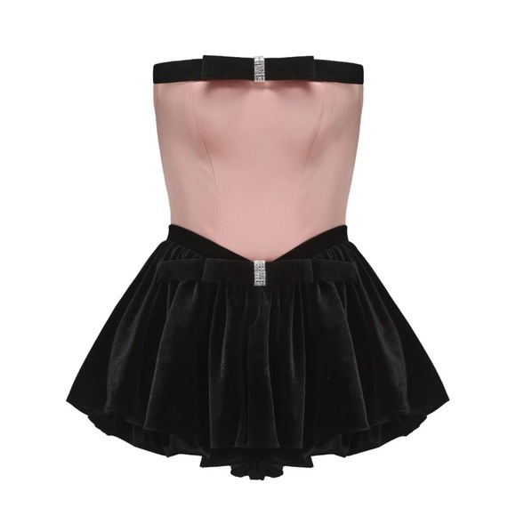 Black & pink romper
